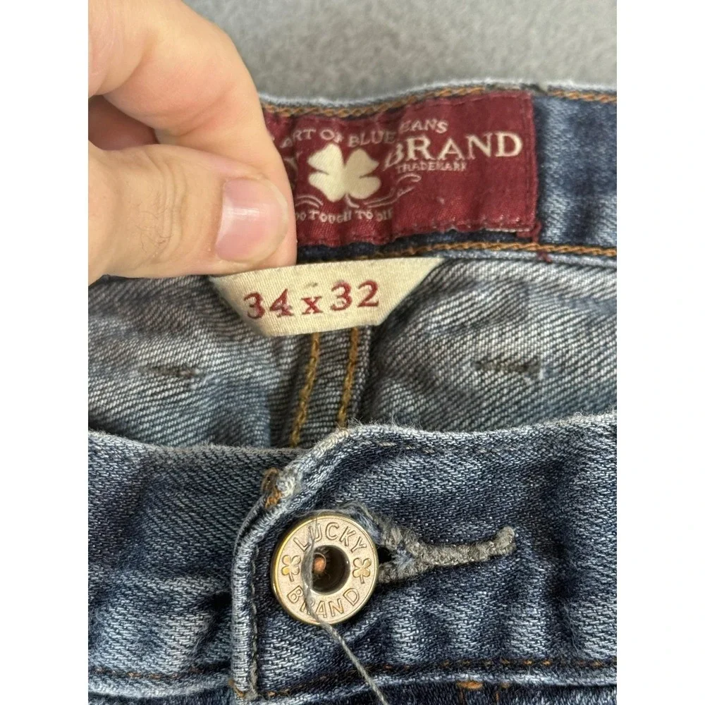 Lucky Brand 361 Vintage Straight Jeans Mens 34x30 Medium Wash Blue Denim Casual